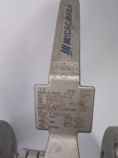 VÁLVULA ESFERA BIPARTIDA MICROMAZZA CL150 3/4" CF8 - Imagem 3