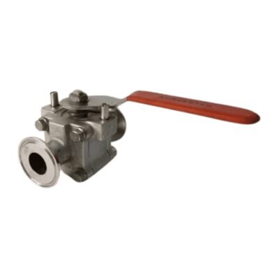 VÁLVULA ESFERA 1'' CONEXÃO TRICLAMP AÇO INOX 316L