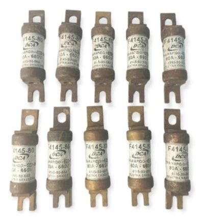 FUSÍVEL ULTRO-RÁPIDO DCA 80A 660V F4145-80 KIT 10 UN