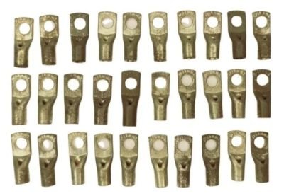 TERMINAL TUBULAR COMPRESSÃO COBRE 10MM M5 KIT 30 PC