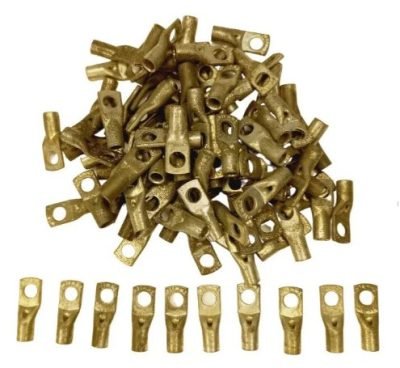 TERMINAL TUBULAR COMPRESSÃO COBRE 10MM M5 KIT 100PC