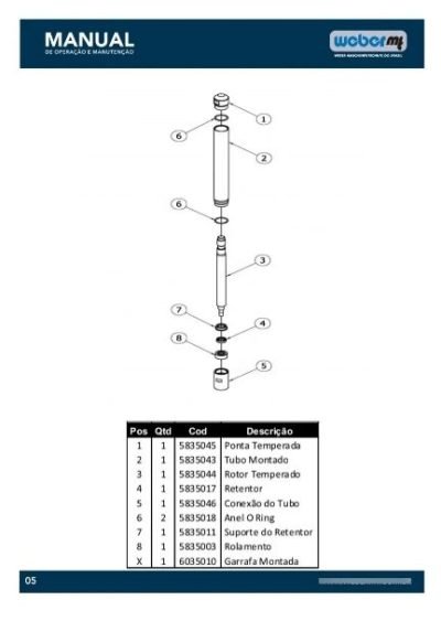 CONEXÃO DO TUBO VIBRADOR IMERSÃO WEBER CRB36 5835046 - Imagem 4