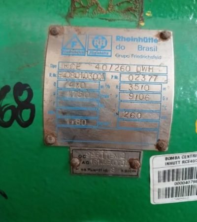 BOMBA QUÍMICA CENTRÍFUGA RHEINHUTTE RCE 40/260 DHW C/ BASE - Imagem 3