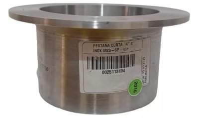 PESTANA CURTA FLANGE SOLTA 4'' 10S MSS SP43 AÇO INOX A10S - Imagem 2