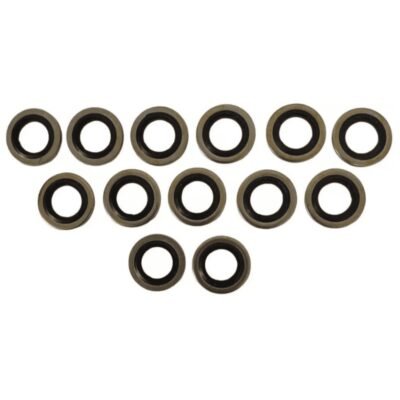 ANEL VEDAÇÃO METAL BORRACHA 13/16'' 7/16 KIT 12 UNIDADES