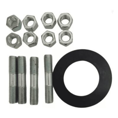 KIT JUNTA BORRACHA 2,1/2'' 4 PARAFUSO AÇO PRISSIONEIRO M16