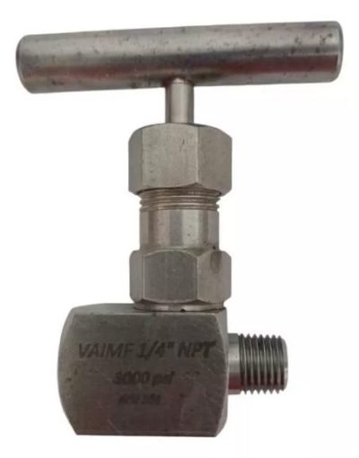 VÁLVULA AGULHA ALTA PRESSÃO 3000PSI VAIMF 1/4''NPT AÇO INOX - Imagem 2