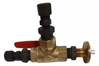 VÁLVULA ESFERA EM T 3 VIAS 1/2'' BRONZE TOYO + CONEXÕES - Imagem 3