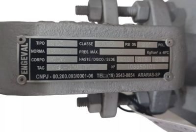 VÁLVULA GLOBO 2'' CLASSE 300 WCB ENGEVAL FGL-300-012 - Imagem 3