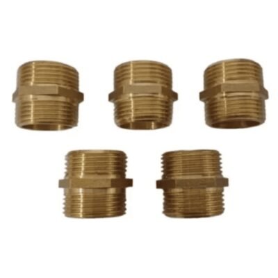 CONEXÃO NIPLE LATÃO MACHO 3/4 KIT 05 UNIDADES