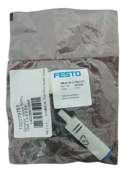 VÁLVULA GERADOR VÁCUO FESTO VN-07-M-13-PQ2-VT2 193556 - Imagem 5