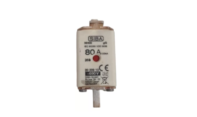 FUSÍVEL ULTRA RÁPIDO SIBA NH00 GG 80A 690V - Imagem 2