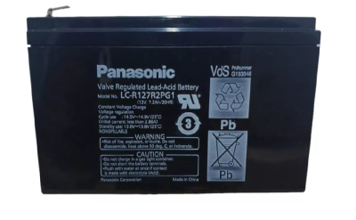 BATERIA PANASONIC LC-R127R2PG1 12V 7,2A/20HR - Imagem 2