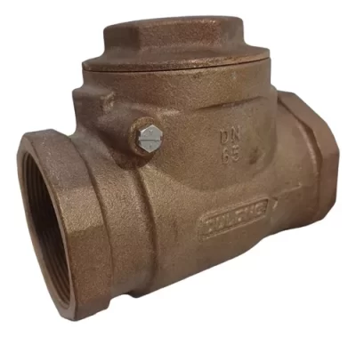 VÁLVULA RETENÇÃO HORIZONTAL PORTINHOLA DULONG 2.1/2'' BRONZE - Imagem 3