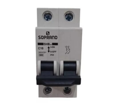 Disjuntor Bipolar Shb-gii C16 Soprano 16a 240-415v Adicionar aos favoritos R$ 28 - Imagem 2