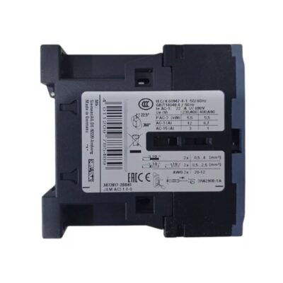 CONTATOR SIEMENS 3RT2017-2BB41 5,5KW 400V 24VDC - Imagem 4