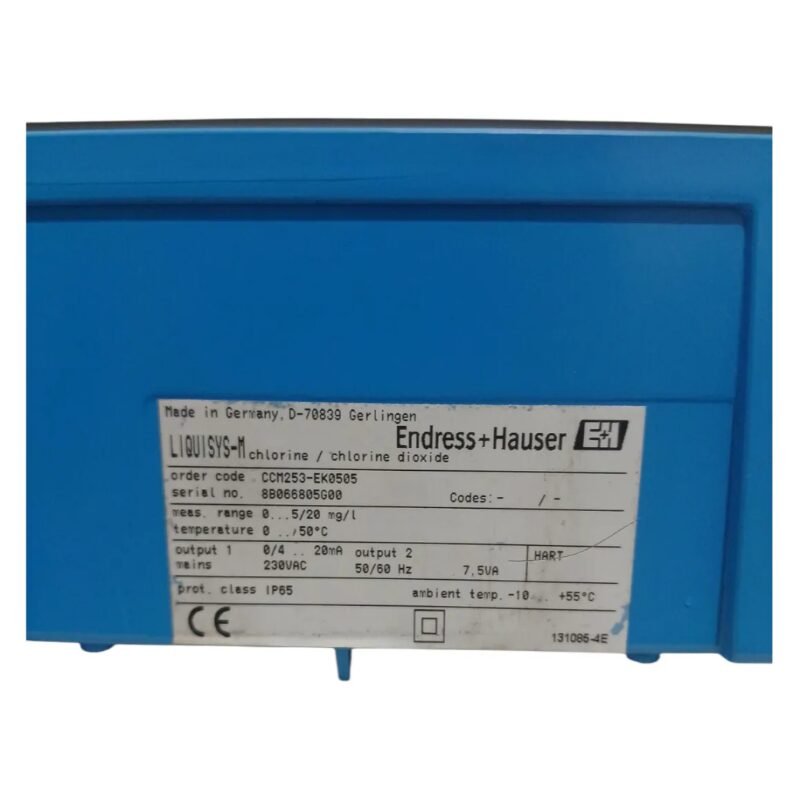 TRANSMISSOR DIÓXIDO CLORO ENDRESS HAUSER CCM253EK0505 - Imagem 5