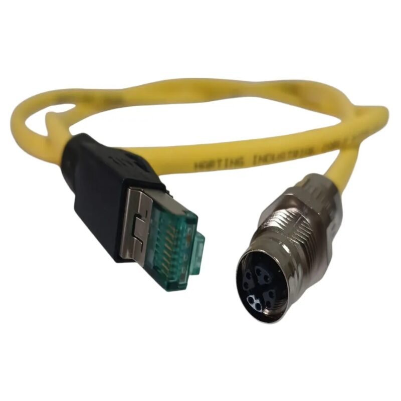 CABO MONTADO M12XCOD PFT F- RJ45PUR HARTING 1,2M - AMARELO - Imagem 2