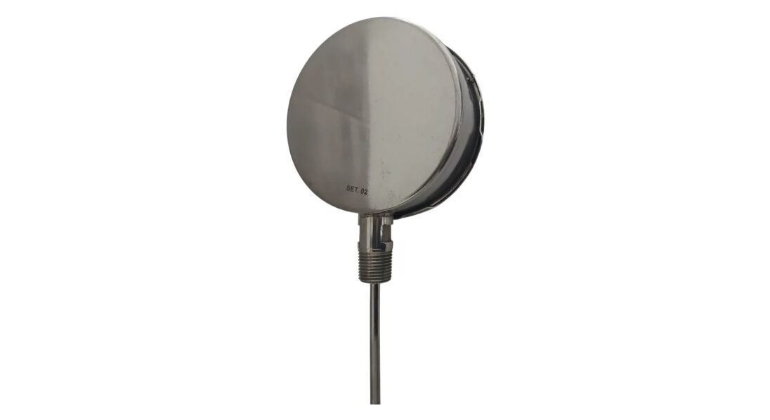 TERMÔMETRO BIMETÁLICO INDUSTRIAL 0 A 400°C HASTE 590MM - Imagem 4