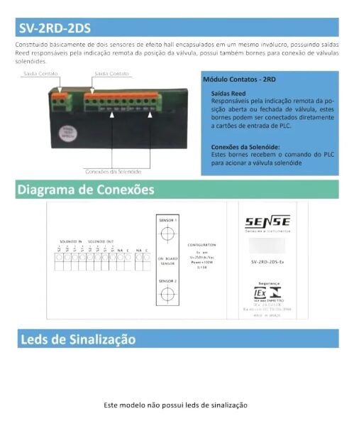 MÓDULO MONITOR DE VÁLVULA SENSE SV-2RD-2DS 2 SENSORES REED SV-2RD-2DS - Imagem 5