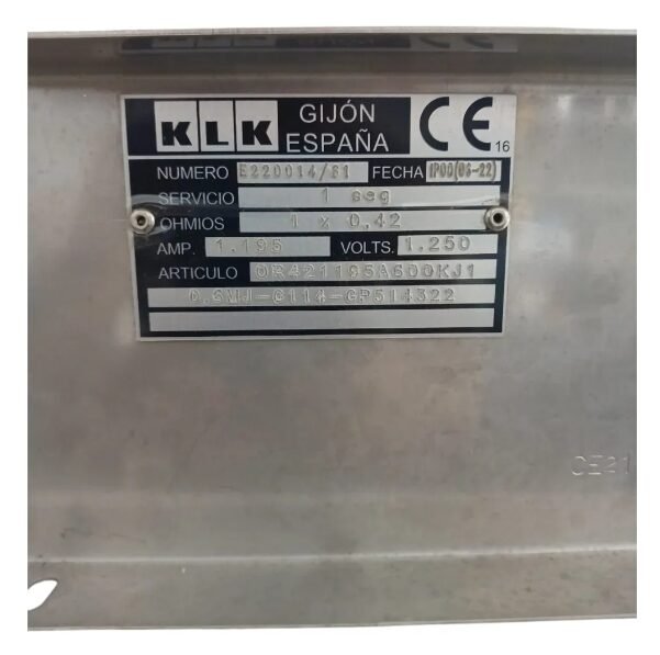 RESISTOR DE POTÊNCIA KLK 1X0,42 OHMS E220014/81 1.195A 1250V - Imagem 3